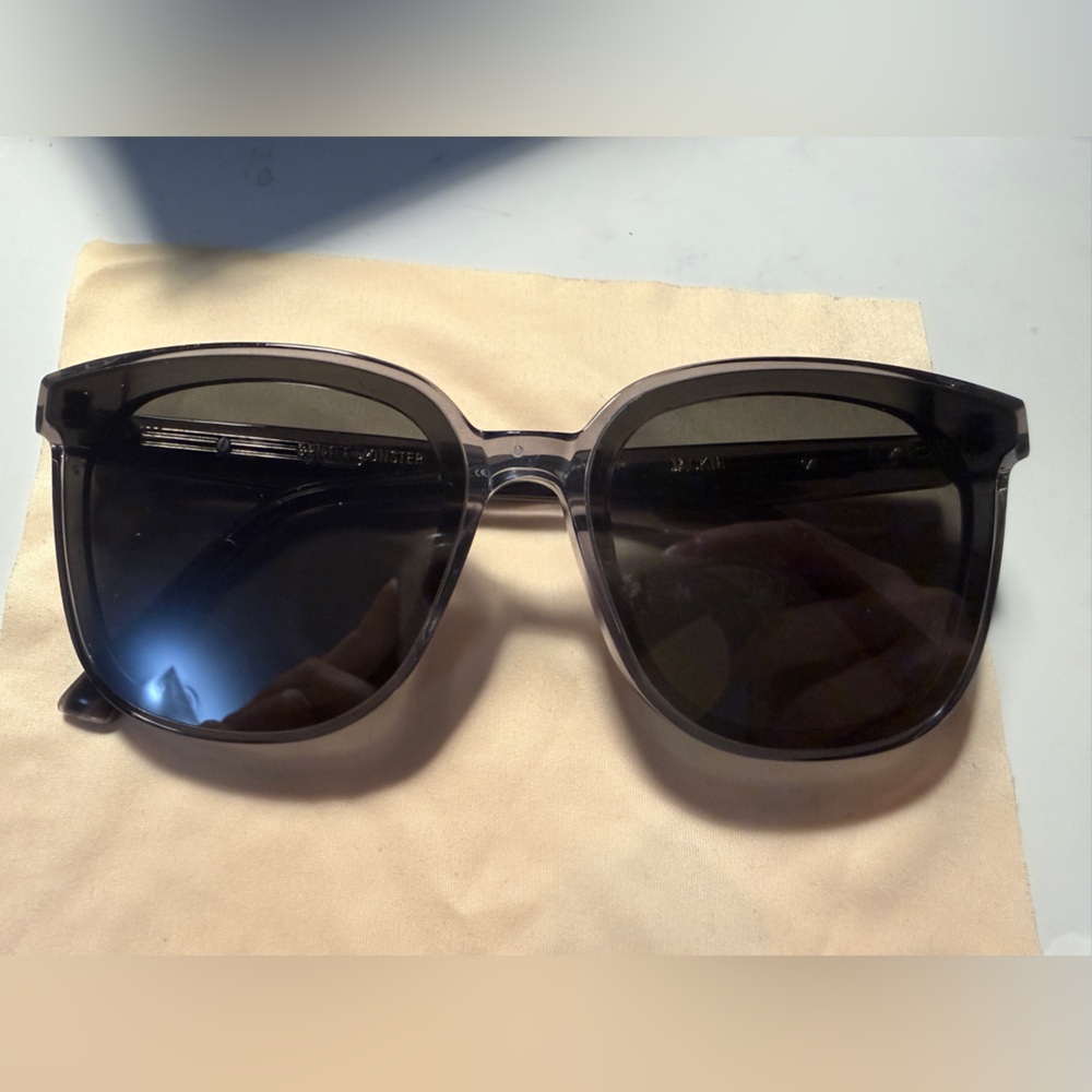 GENTLE MONSTER Jackie G3 Translucent Gray Frame Black Lenses Sunglasses